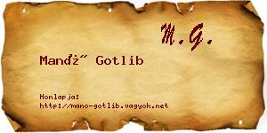 Manó Gotlib névjegykártya